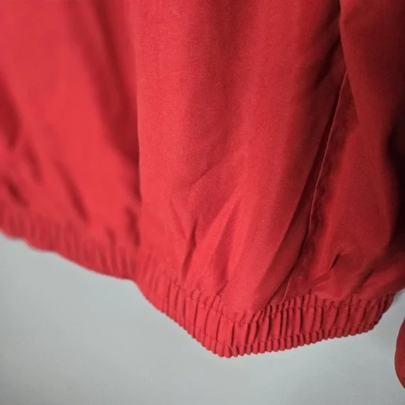 Vtg Polo Golf Ralph‎ Lauren L Red Harrington Jacket Bomber Windbreaker Full Zip